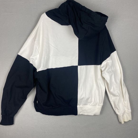 Vans Hoodie Adult XL Black White Off The Wall Check Pieced Geometric Gold - Picture 3 of 7